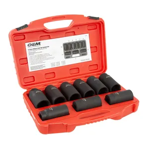 Great Neck Saw 9 Piece 1 2 Inch Drive Axle Nut Socket Set 1982372 