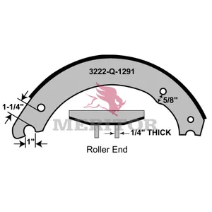 Meritor Lined Shoe 1004722 
