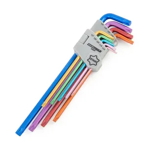 Great Neck Saw 9 Piece Color Coded Star Hex Key Set 1985537 