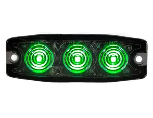 Buyers Products LIGHT STROBE 3 1 2in 3 LED GREEN 12 24 1575754 