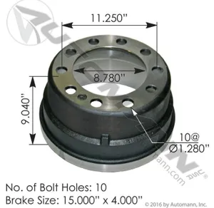 Automann Brake Drum 15 x 4 1940935 