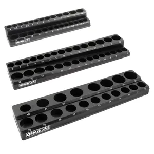 Great Neck Saw 3 PIECE MAGNETIC SOCKET TRAY SET BLACK MM 1982371 