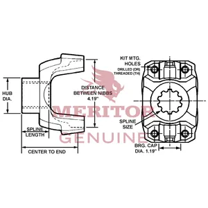 Meritor End Yoke 716424 