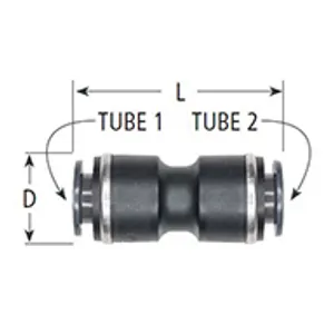 Haldex Fitting Connector 5/32T  Push Comp 2110470 