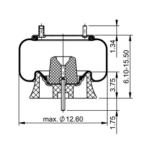 ContiTech Air Spring / 9 10-12 P 190 CT 6856764 