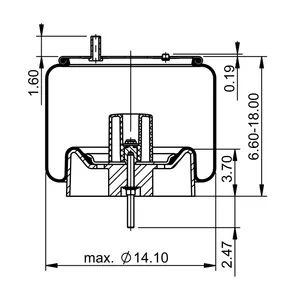 ContiTech Air Spring / 11 10.5A-16 P 93 6854706 