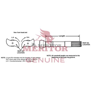 Meritor CAMSHAFT/LH 751348 