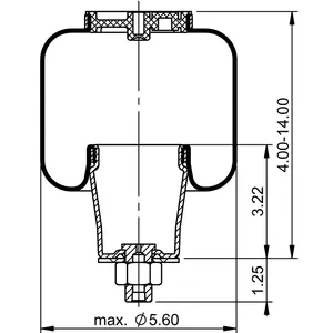 ContiTech Cab Air Spring / 1S5-186 / 7036 6853508 