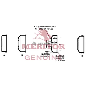 Meritor Genuine Brake Drum 4416506 