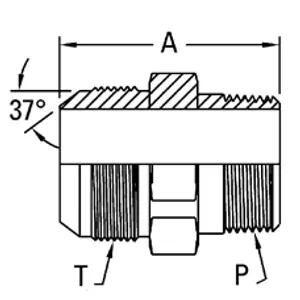Eaton Adapter, SAE 37 876560 