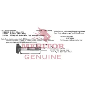 Meritor Genuine Air Brake Camshaft 2741994 