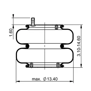 ContiTech Air Spring / 2B12-434 / 7472 6854802 