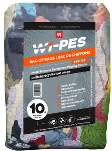 Wipeco Bag of Rags 10lb Multi-Purpose 3671504 