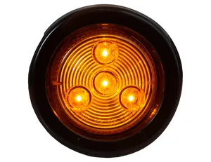 Buyers Products LIGHT, 2in ROUND, MARKER, 4 LED, AMBER 1575670 