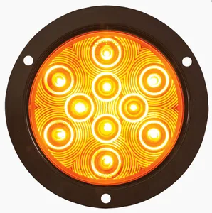 Optronics LED RND FRONT TURN 10 DIODE 12 24V AMBER 973386 