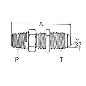 Eaton ADAPTR SAE37 BULKHD ASSEMBLY 2156106 