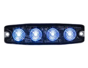 Buyers Products LIGHT,STROBE,4-3/8in,4-LED,BLUE, 1575654 