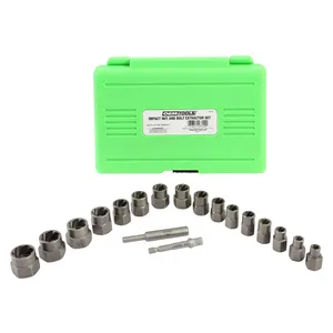 Great Neck Saw Impact Nut Bolt Extractor Set 18 Piece 1985009 