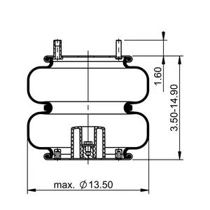 ContiTech Air Spring / 2B12-345 / 7545 6855960 
