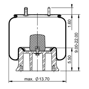 ContiTech Air Spring / 1R13-047 / 1R14-160 / 9144 6855028 