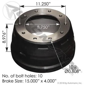 Automann Brake Drum 15 x 4 920558 