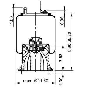 ContiTech Air Spring / 9 10LP-17.5 P 80 6854602 