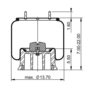 ContiTech Air Spring / 1R14-028 / 9177 / 9179 6854604 