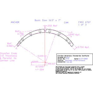 Abex Brake Lining 234822 
