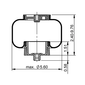 ContiTech Cab Air Spring / 1S5-157 / 7064 6853560 