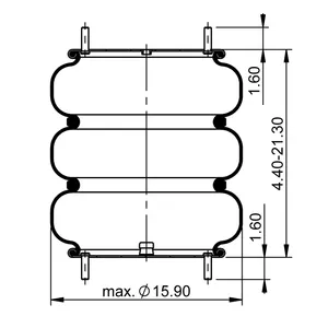 ContiTech Air Spring / 3B14-460 / 7848 6856184 