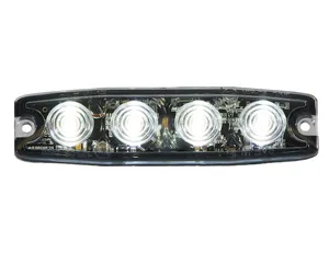 Buyers Products LIGHT,STROBE,4-3/8in,4-LED,CLEAR, 12-24 1575512 