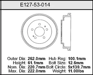 Bendix Brake Drum 8.69 x 10.31 451492 