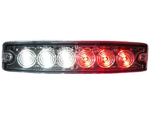 Buyers Products LIGHT STROBE 5 1 8in 6 LED RED CLEAR 1575656 