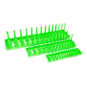 Great Neck Saw 3 Piece Socket Tray Set SAE Green 1983520 