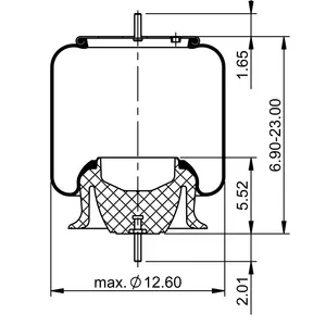 ContiTech Air Spring / 1R12-654 / 1R12-1049 / 8468 6853528 