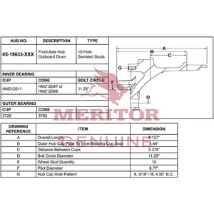 Meritor AY-FRT HUB 719164 