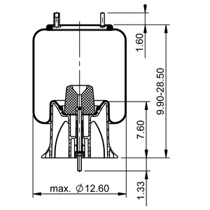 ContiTech Air Spring / 1R12-580 / 9370 6856290 
