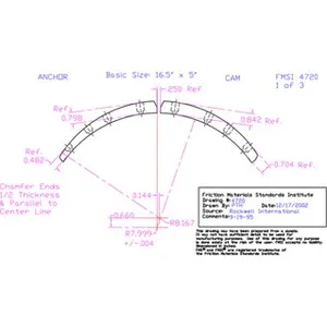 Abex Brake Lining Set Abex 6008-1 269310 