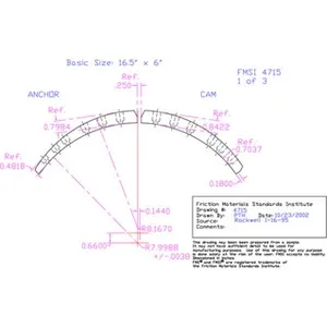 Abex Brake Lining 262250 