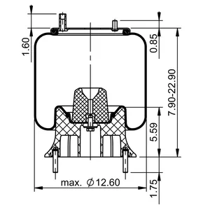 ContiTech Air Spring / 9 10-17.5 P571 C 6856888 