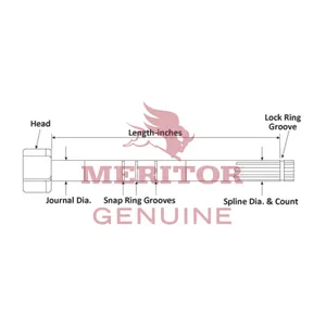 Meritor Q Plus 1.5 28 Spline Camshaft 2742224 