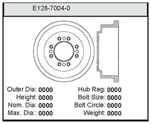 Bendix Brake Drum 461040 