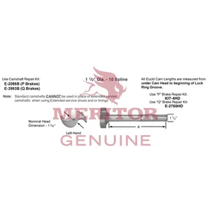Meritor Camshaft/Rh 735084 