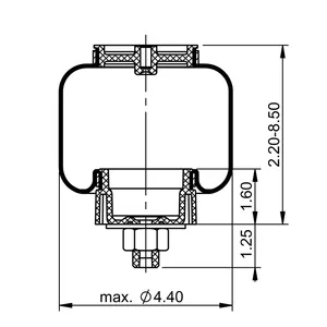 ContiTech Cab Air Spring / 1S4-234 / 7132 6853566 