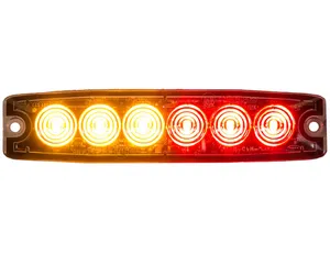 Buyers Products LIGHT STROBE 5 1 8in 6 LED RED AMBER 1575970 