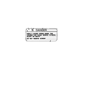 Haldex Decal-Spring Warning 2112389 