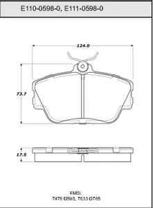 Bendix DISC PAD 457612 