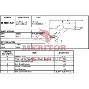Meritor Ay-Hub/Stud/Tr 714346 