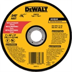 Dewalt (Black & Decker) 6 X7/8  ZIRC TH 1212062 