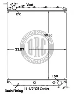 Detroit Radiator Volvo Mack 1181504 